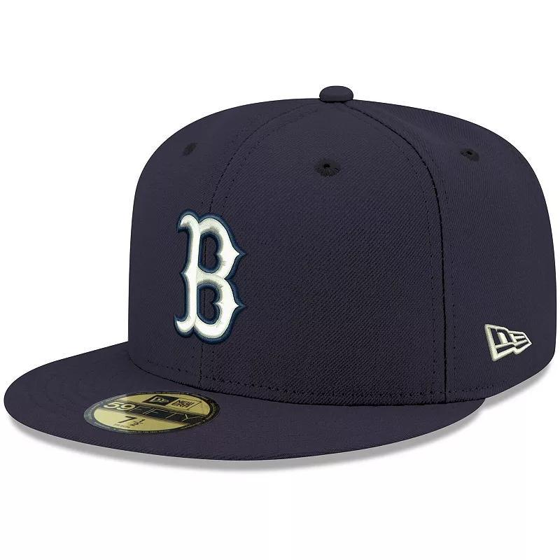 Mens New Era Miami Heat & White Logo 59FIFTY Fitted Hat Product Image