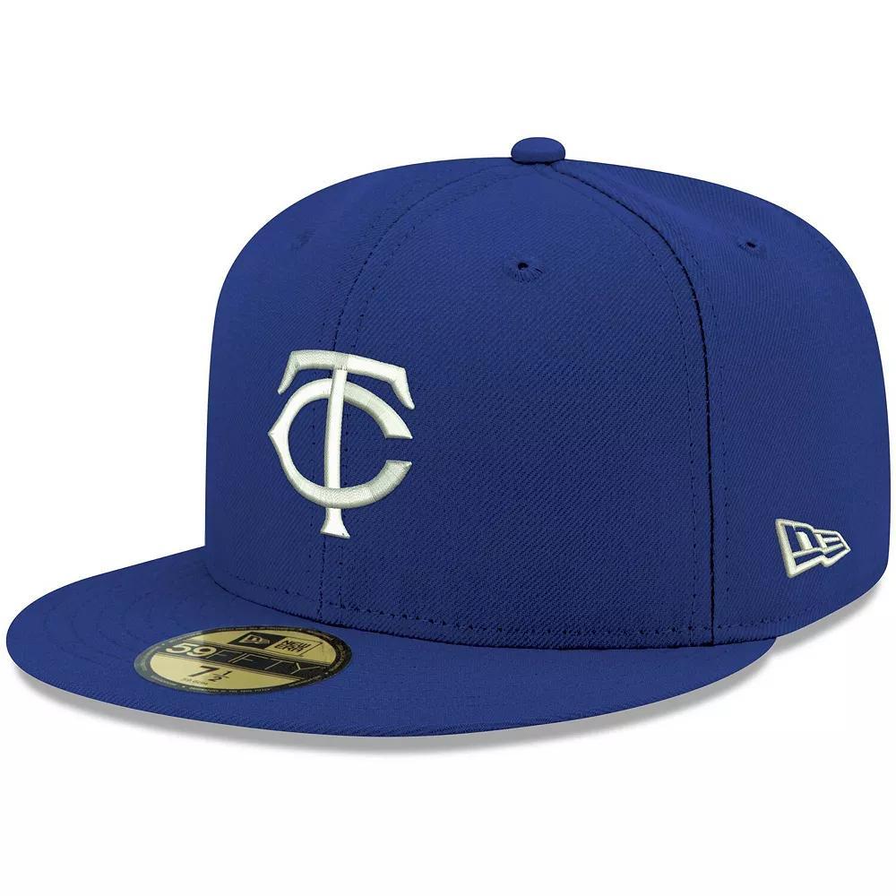 Men's New Era Navy Minnesota Twins White Logo 59FIFTY Fitted Hat, Size: 8, Blue Product Image