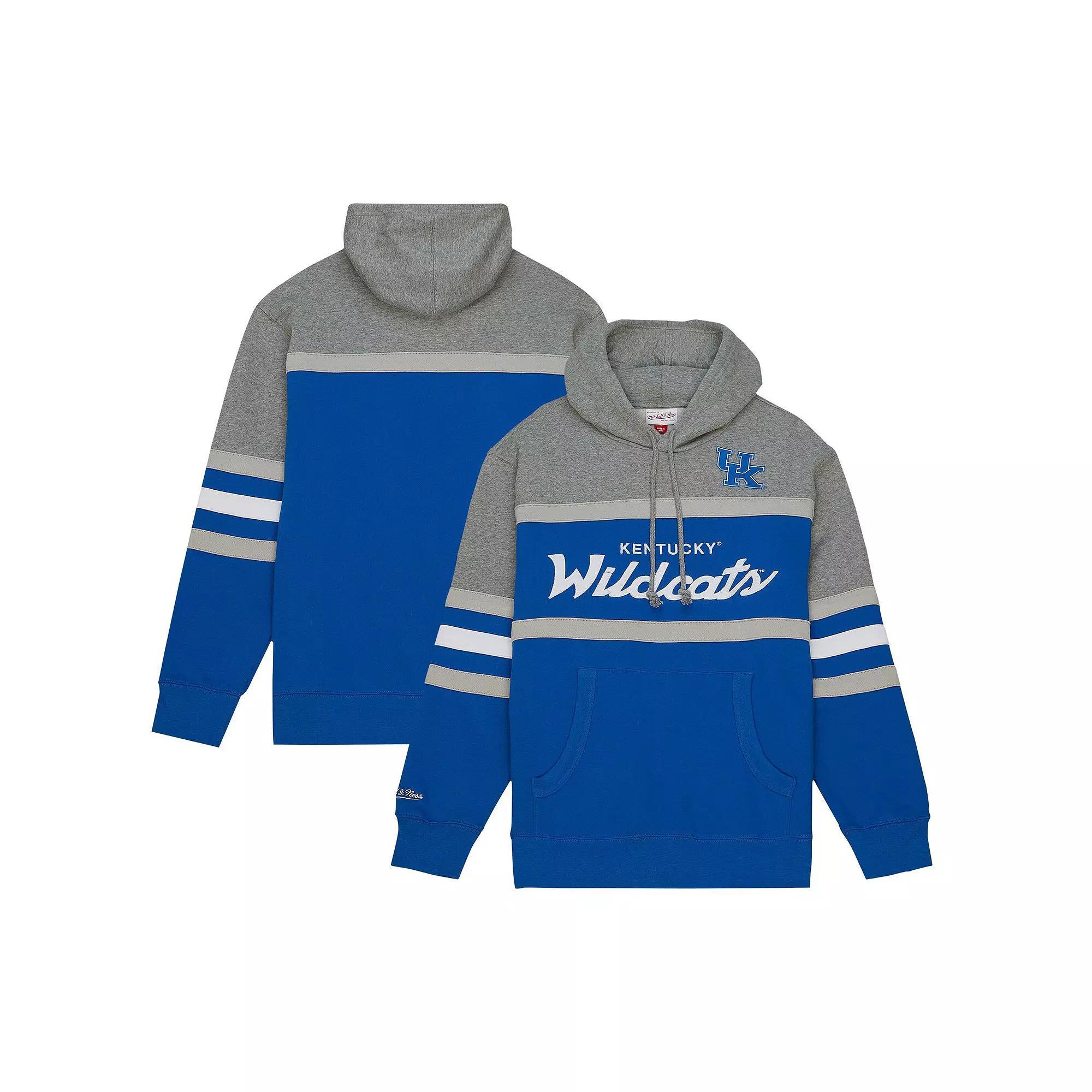 Men's Mitchell & Ness Royal Kentucky Wildcats Head Coach Pullover Hoodie, Size: Large, Blue Product Image