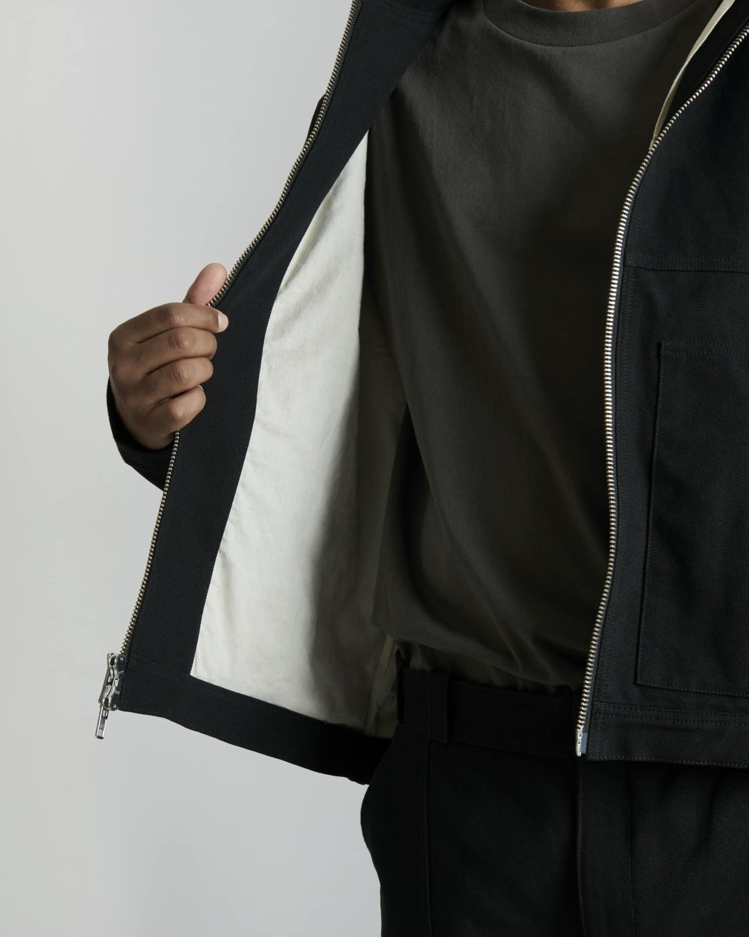 Forge Black Hooded Work Jacket Male Product Image