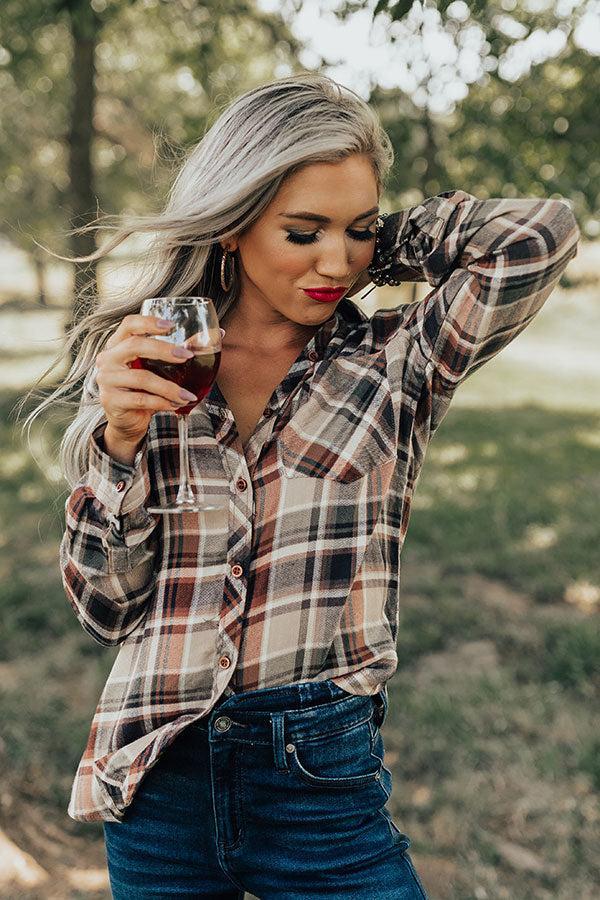Cabin So Cozy Plaid Top Product Image