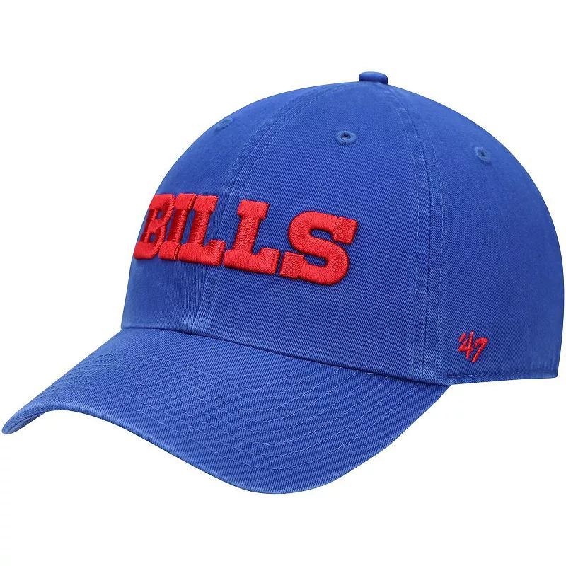 Mens 47 Royal Buffalo Bills Clean Up Script Adjustable Hat Product Image