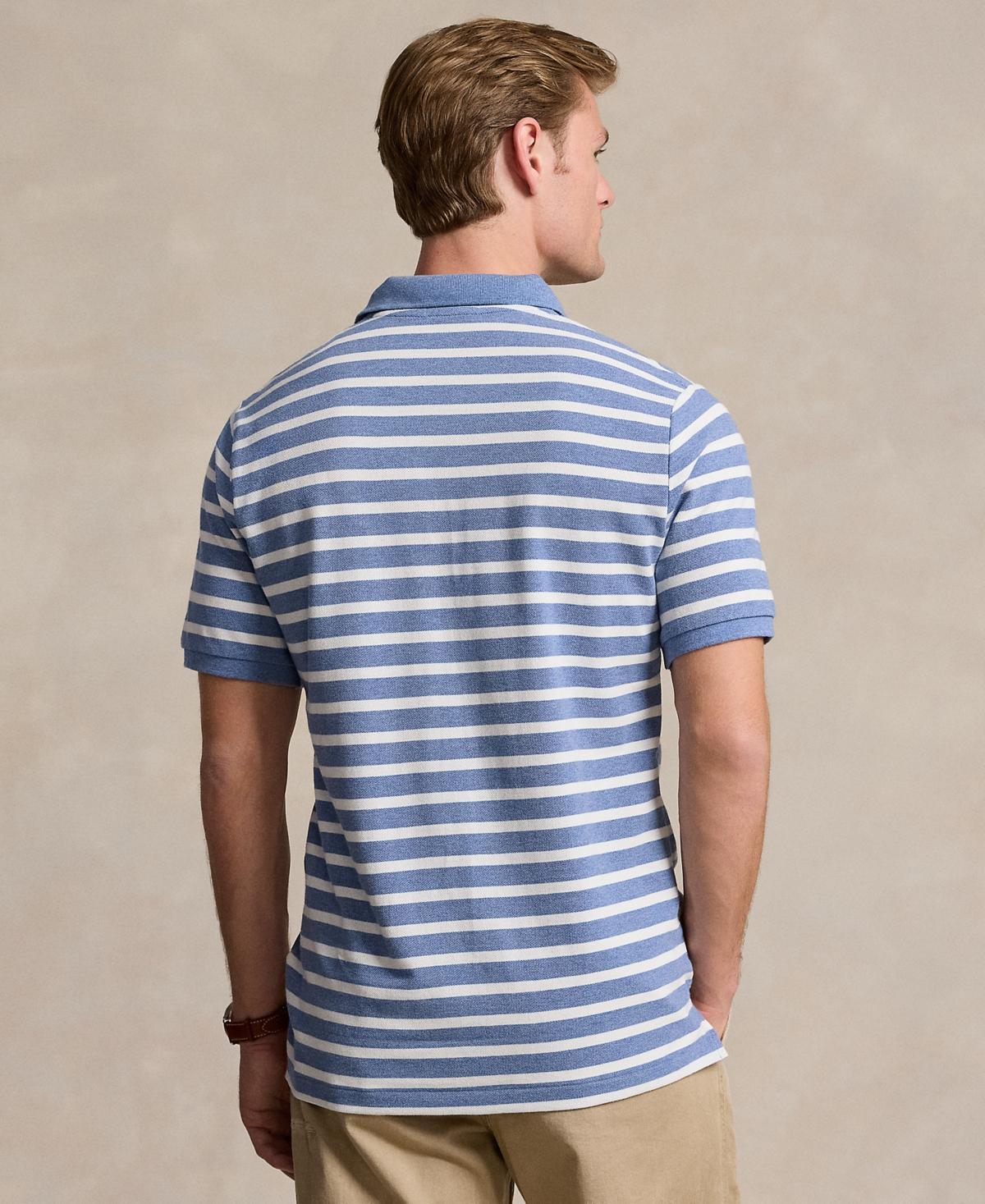 Men's Custom Slim Fit Polo Bear Polo Shirt In Latic Blue Heather Product Image