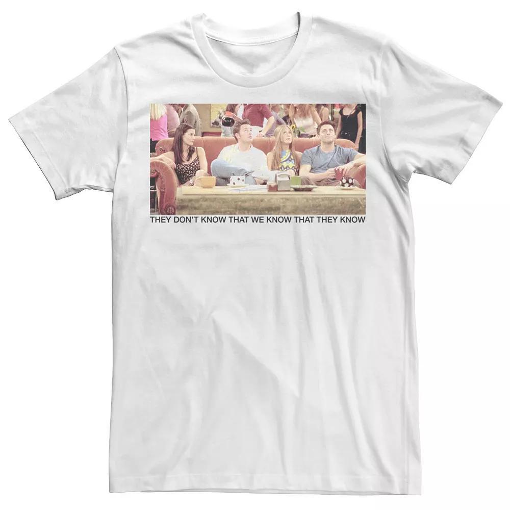 Men's Friends Group Couch CP Photo Real Group Shot Tee, Size: Medium, White Product Image