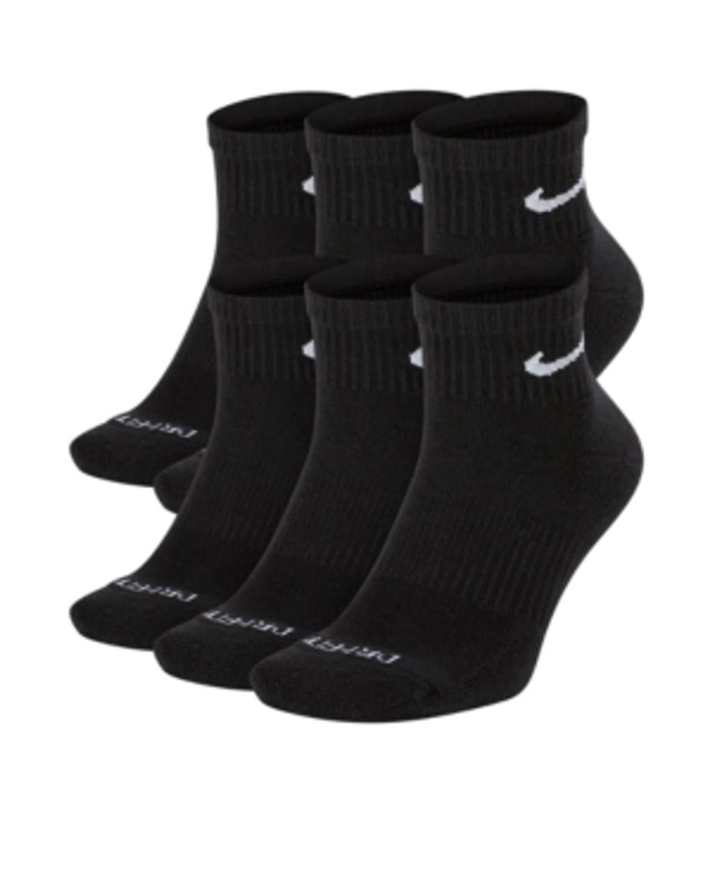 Men's Nike 6-pack Everyday Plus Cushioned Low-Cut Training Socks, Size: 12-15, White Product Image