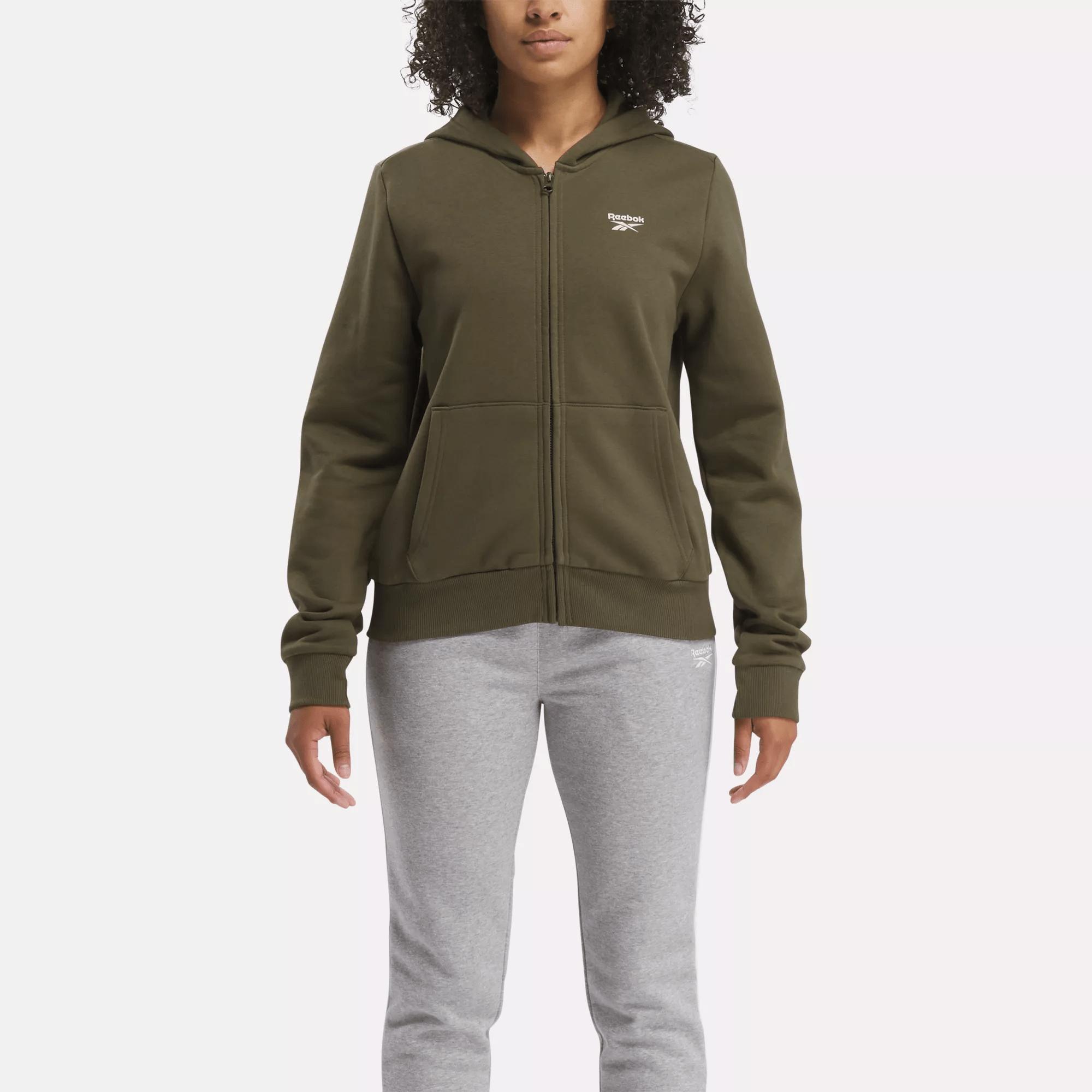 Women's Reebok Identity Small Logo Fleece Full-Zip Sweatshirt Female Product Image