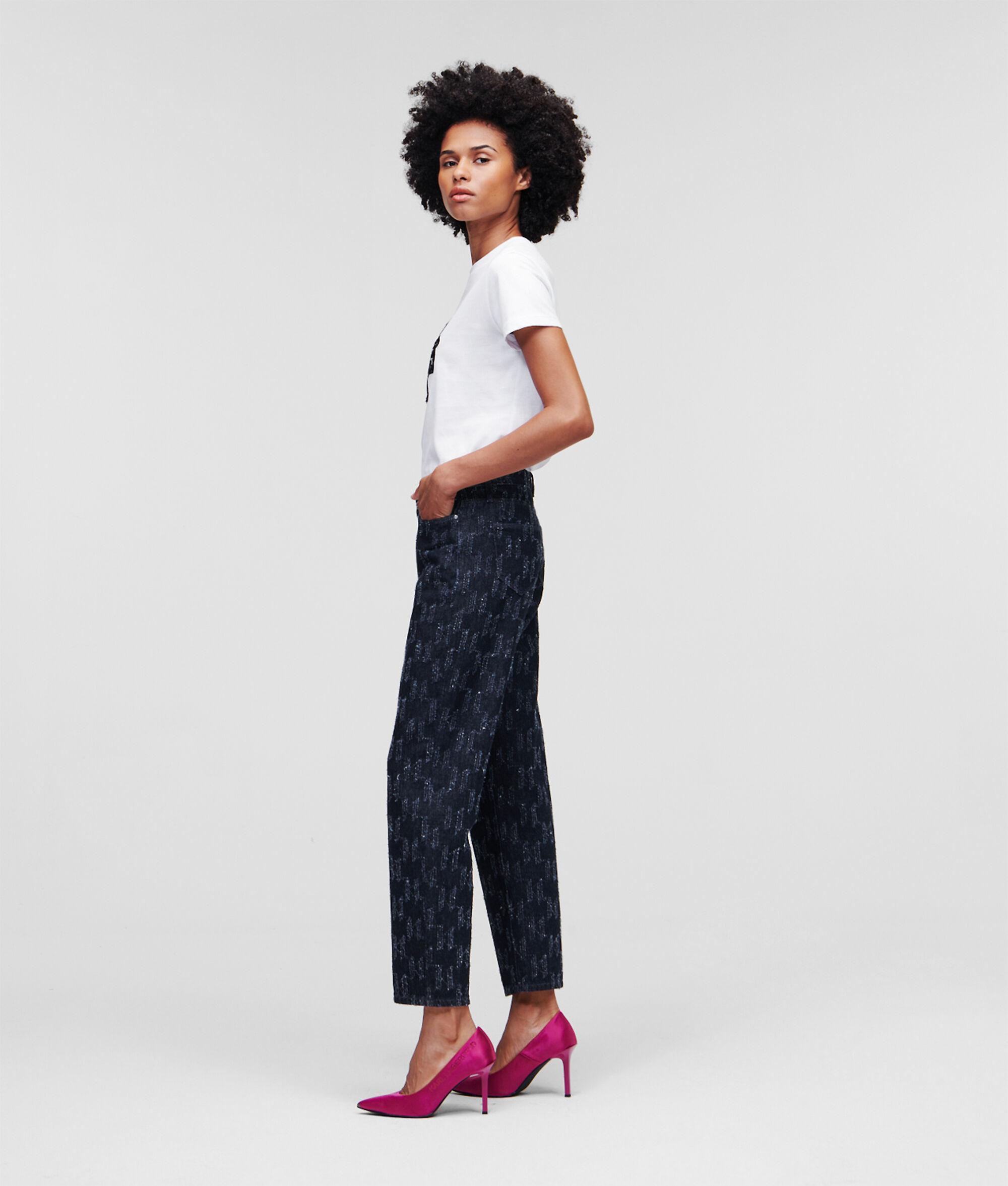 PUNCHED MONOGRAM GIRLFRIEND JEANS Product Image