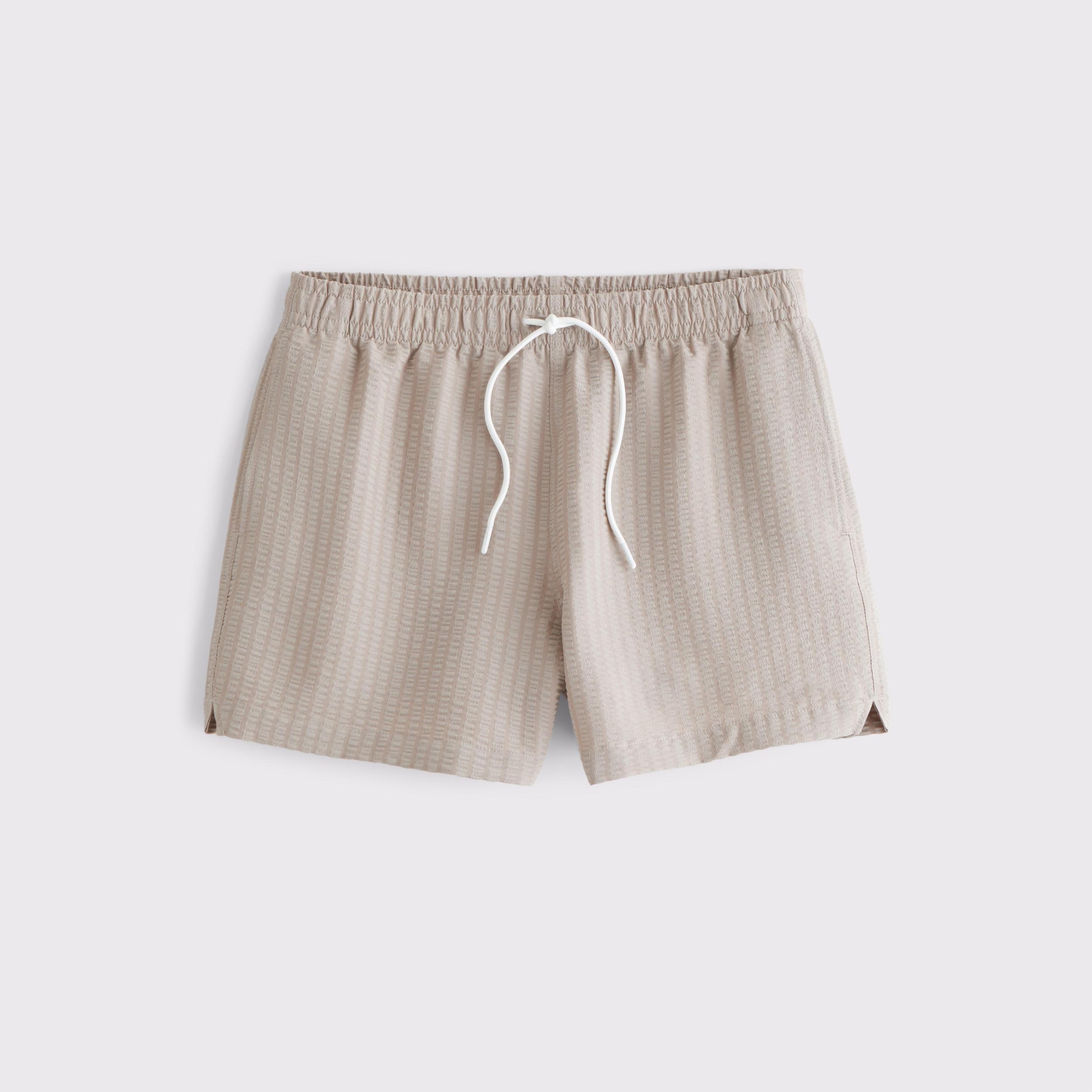Pull-On Wide Seersucker Swim Trunk Product Image