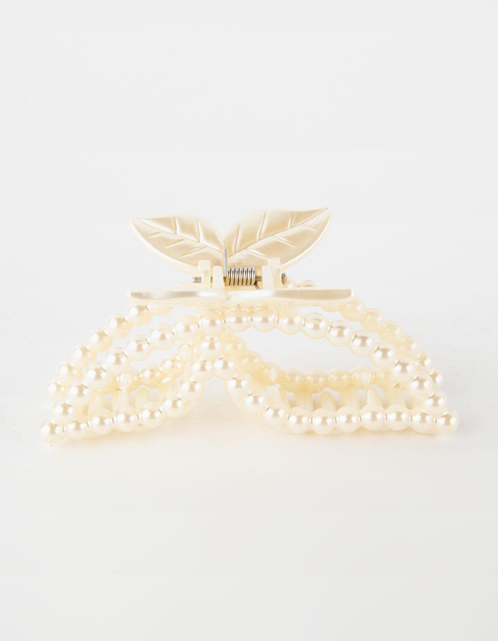 FULL TILT Pearl Butterfly Claw Clip - WHITE Product Image