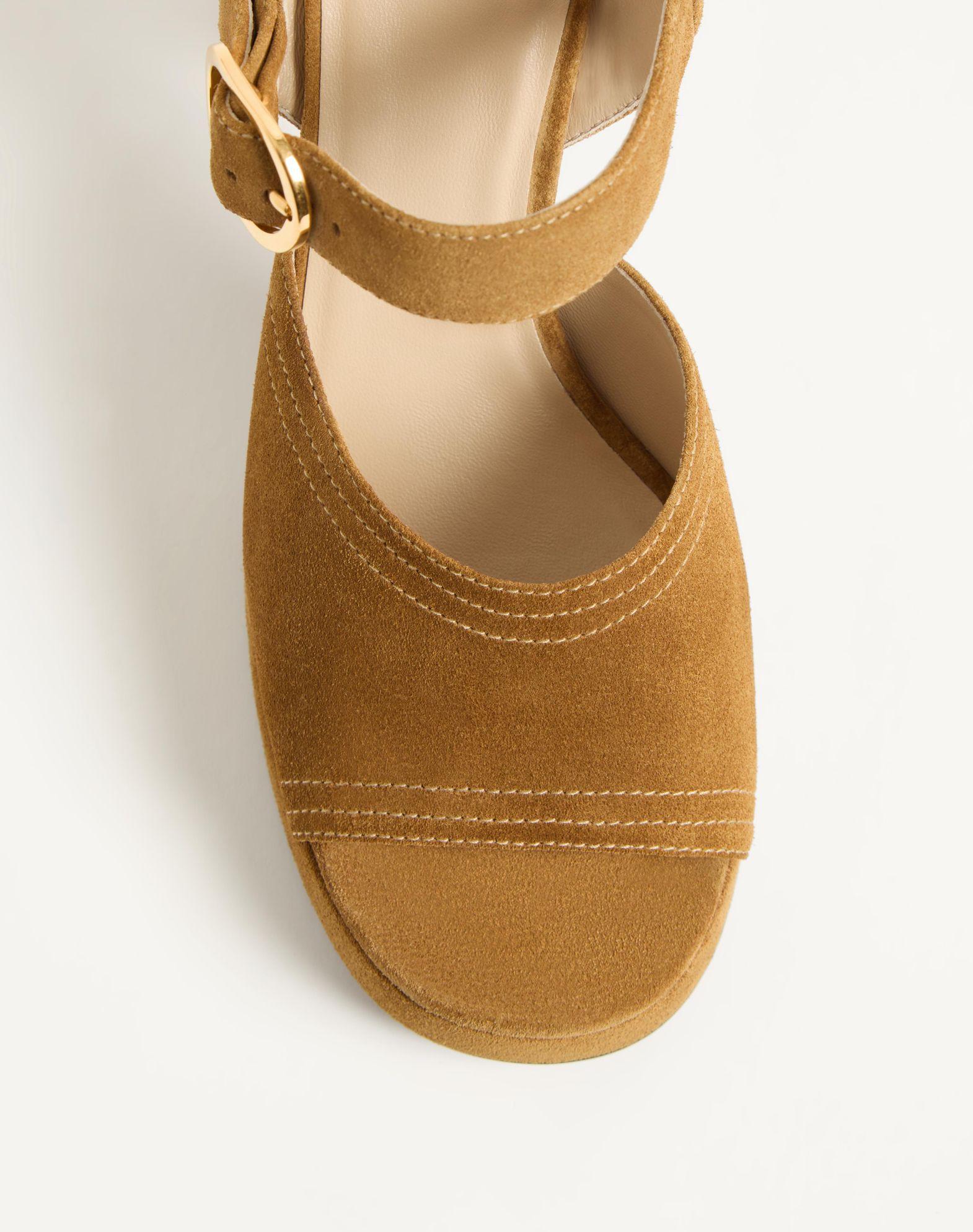 FAWCETTE PLATFORM CRUST LEATHER SANDAL 100MM Product Image