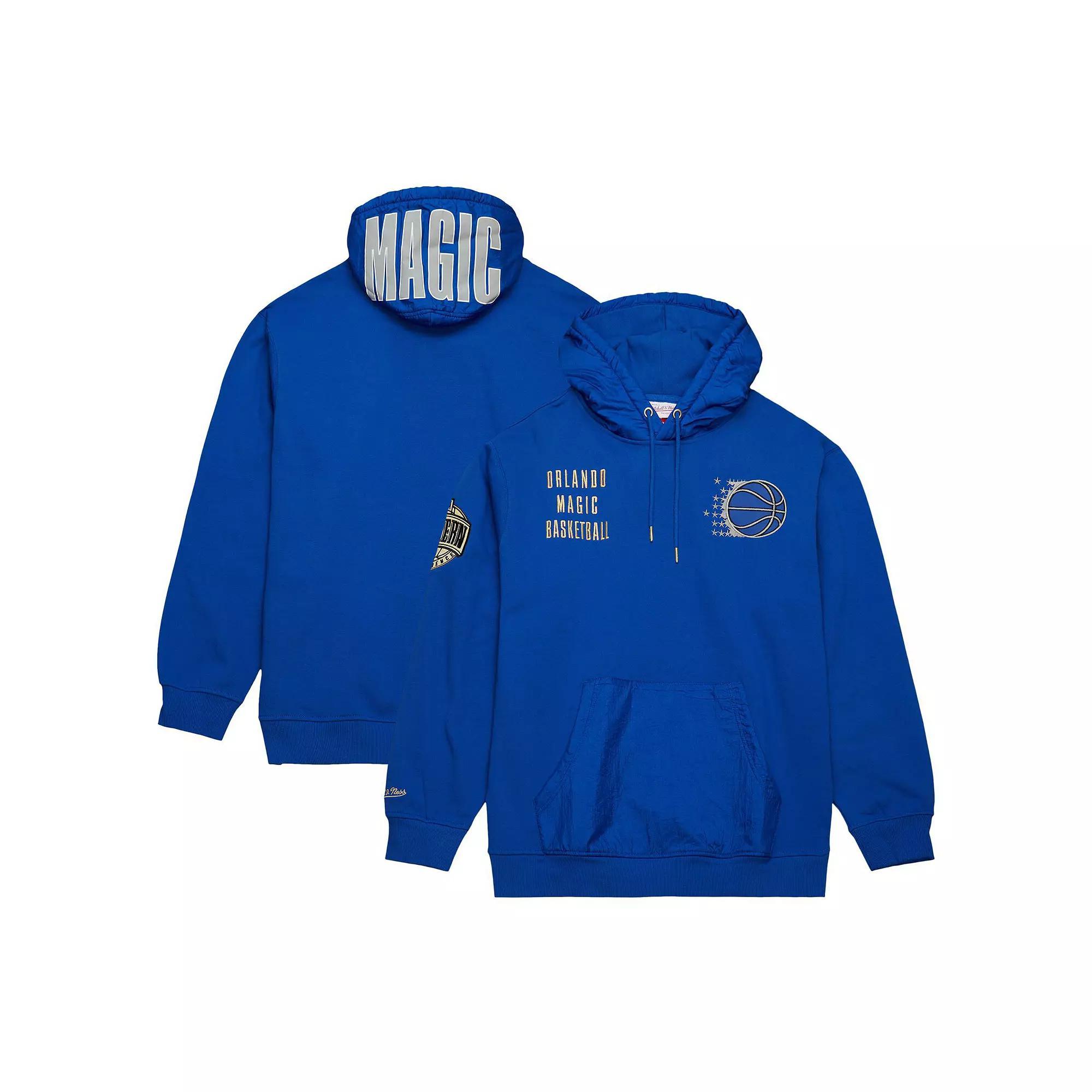 Men's Mitchell & Ness Blue Orlando Magic  Team OG 2.0 Vintage Logo Fleece Pullover Hoodie, Size: 2XL, Mag Blue Product Image