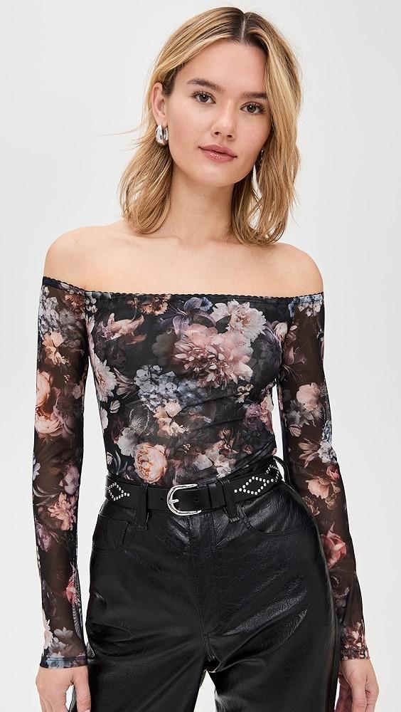 L'AGENCE Peonie Off Shoulder Bodysuit | Shopbop Product Image