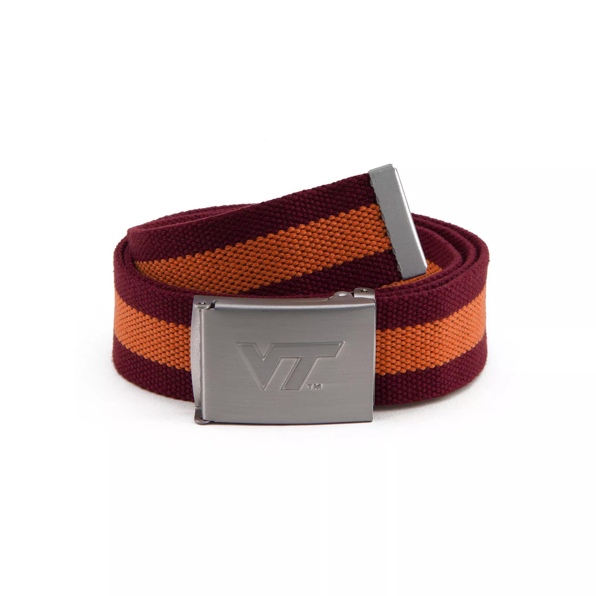 Men's Virginia Tech Hokies Fabric Belt, Team Product Image