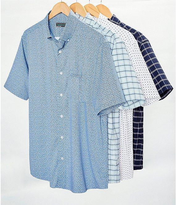 Roundtree & Yorke The Traveler Performance Short Sleeve Micro Floral Sport Shirt Product Image