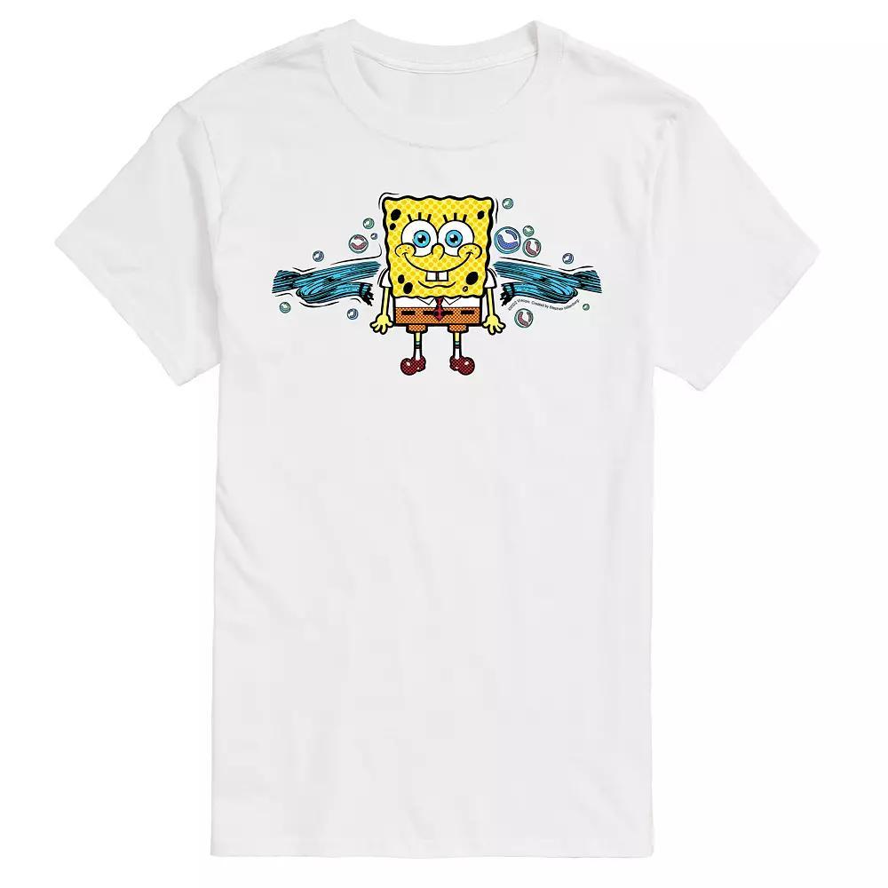 Big & Tall SpongeBob SquarePants Bubbly Short Sleeve Graphic Tee, Mens Product Image