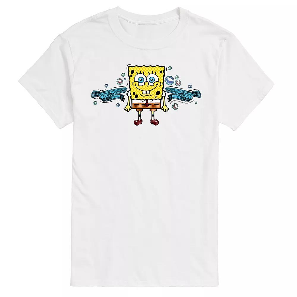 Big & Tall SpongeBob SquarePants Bubbly Short Sleeve Graphic Tee, Mens Product Image