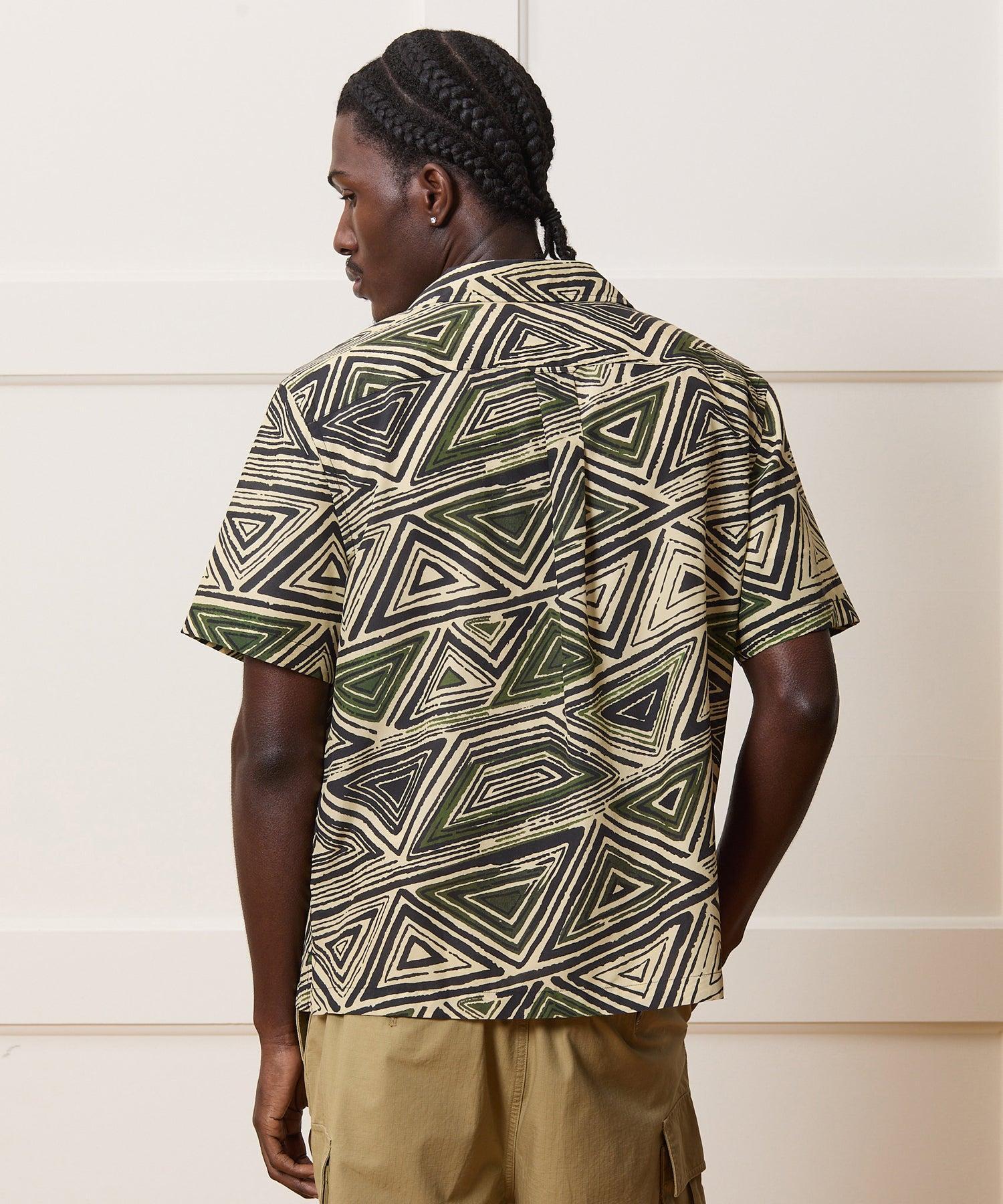 Cropped Silk-Cotton Camp Collar Shirt Product Image