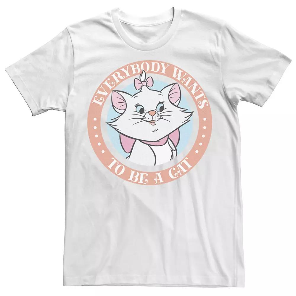 Disney's Aristocats Marie Men's Everybody Wants To Be A Cat Tee, Size: Large, White Product Image