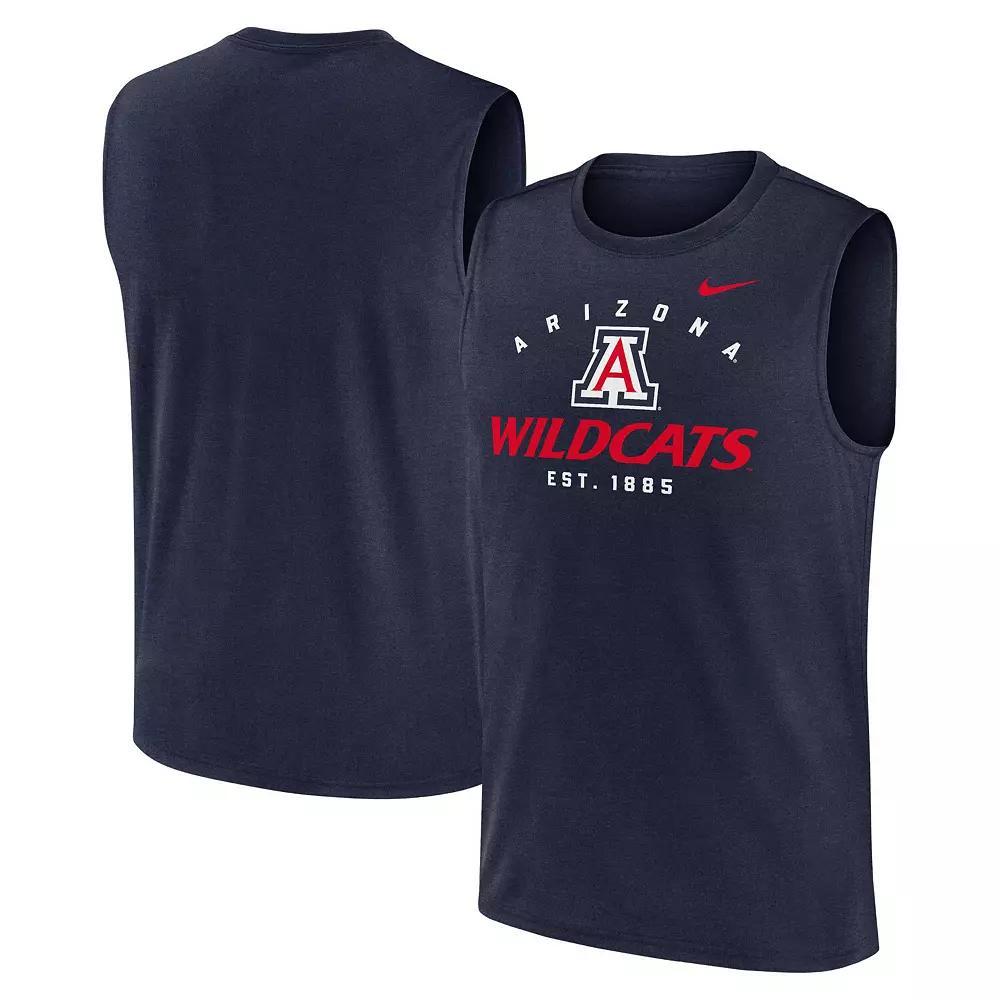 Men's Nike Navy Arizona Wildcats Primetime Legend Lock Up Performance Muscle Tank Top, Size: Medium, Blue Product Image