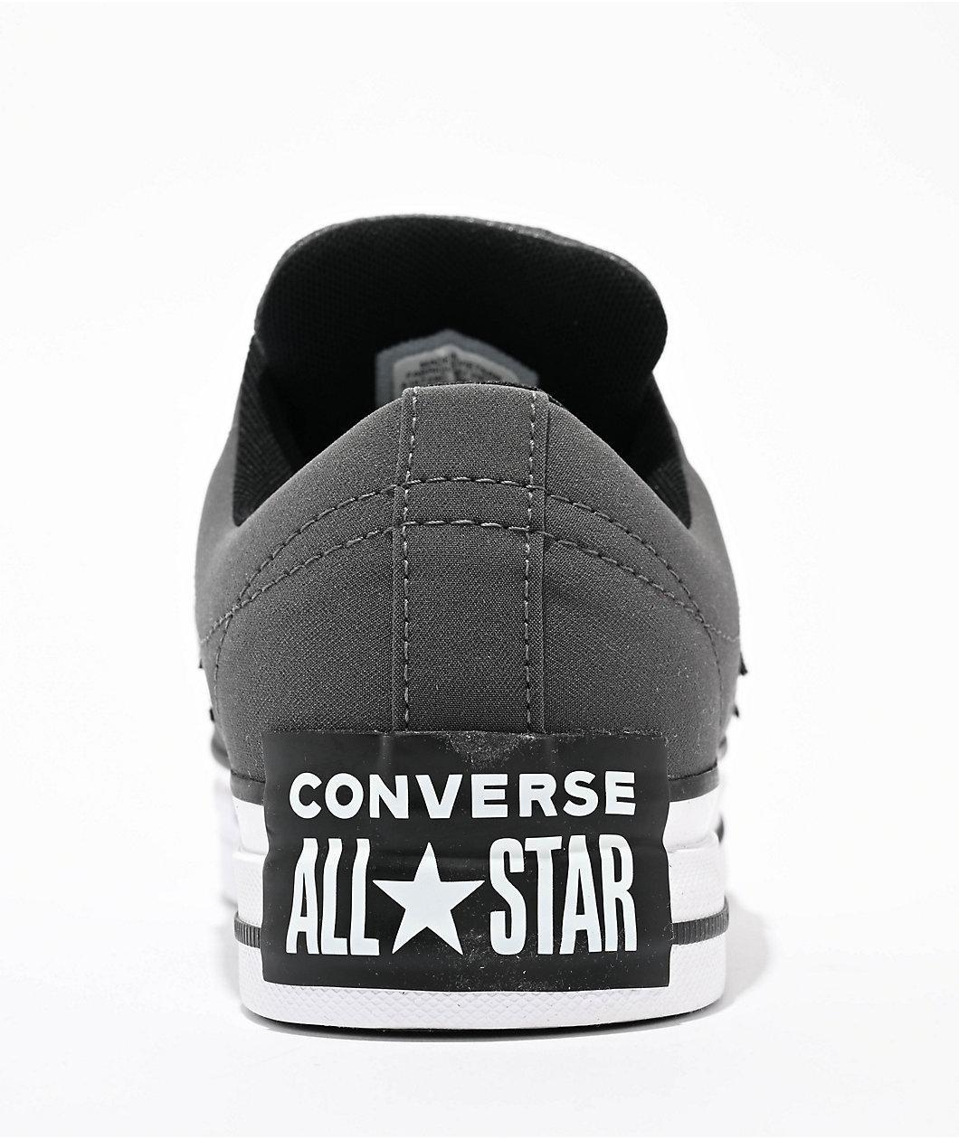 Converse One Star Puffed Dark Matter, Black, & White Skate Shoes Product Image