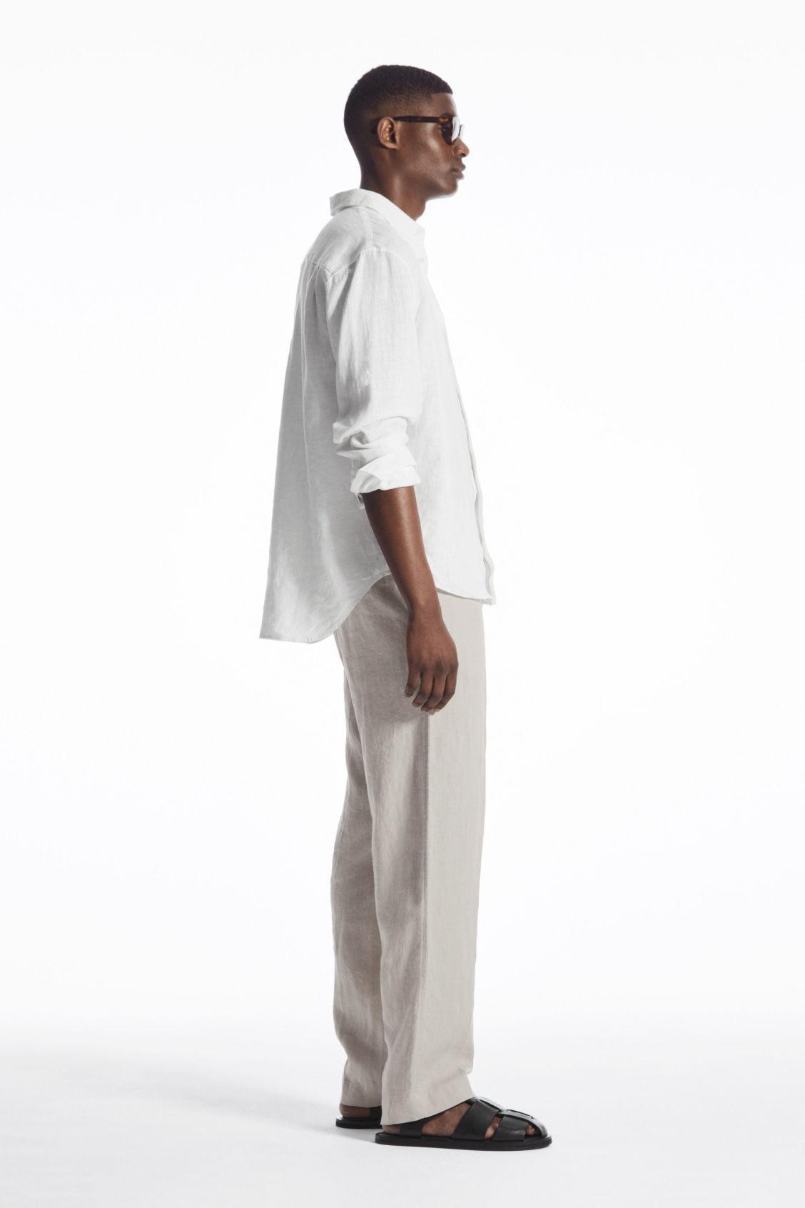 RELAXED LINEN LONG-SLEEVED SHIRT Product Image