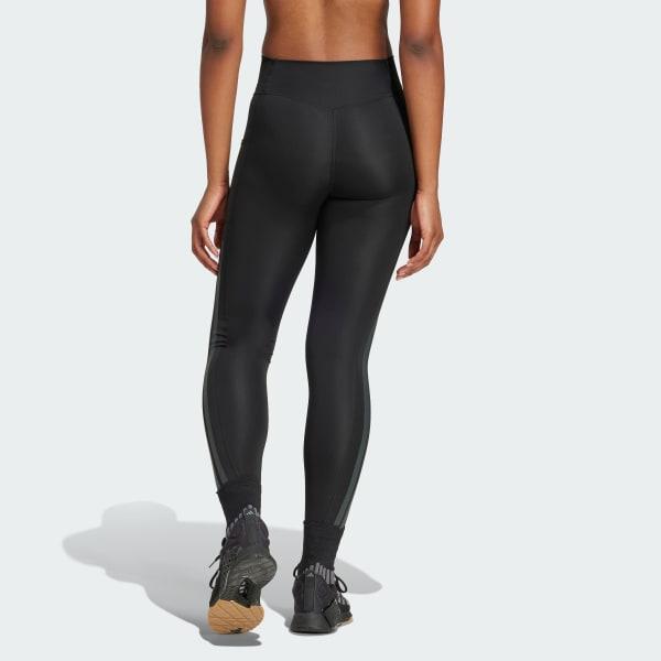 adidas Optime 3-Stripes Full-Length Leggings Black XS Womens Product Image