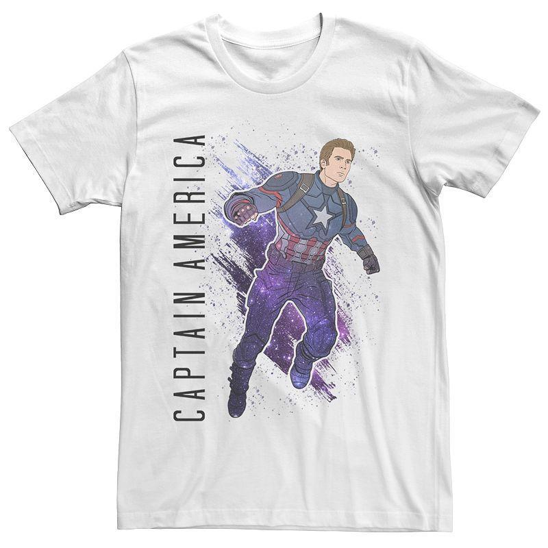 Men's Avengers Captain America Painted Tee, Size: XL, White Product Image
