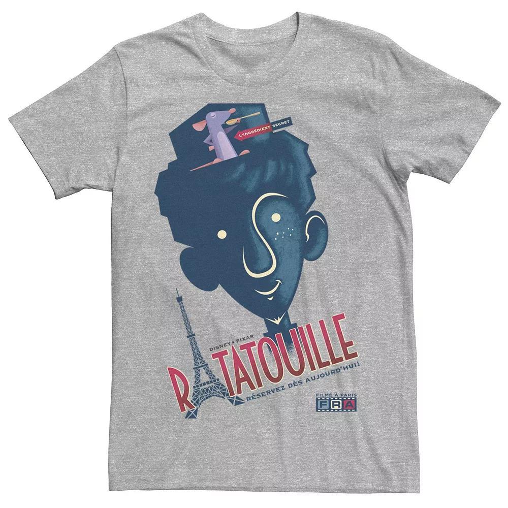 Disney / Pixar's Ratatouille Alfredo and Remy Men's Blue Hue Portrait Tee, Size: XXL, Athletic Grey Product Image