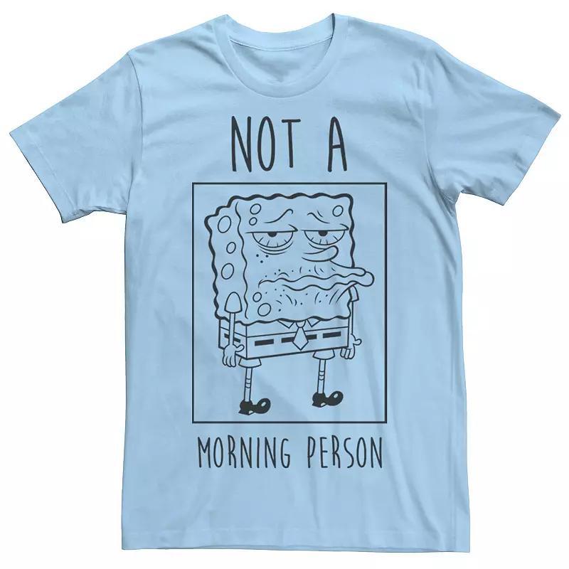 Men's Spongebob Not A Morning Person Outline Portrait Panel Tee, Size: XL, White Product Image