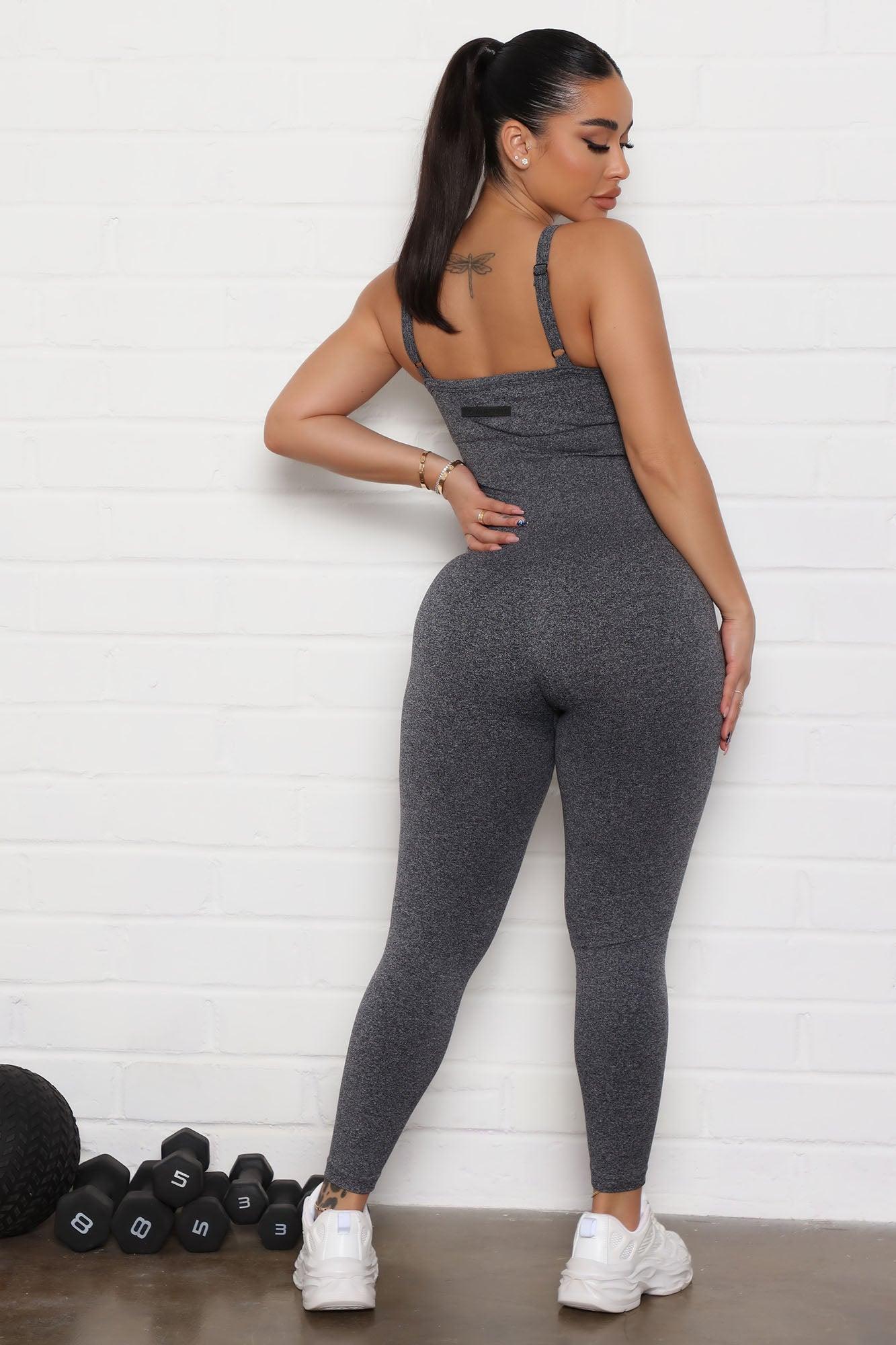Vital Goddess Active Jumpsuit In Infinity Seamless - Black Product Image