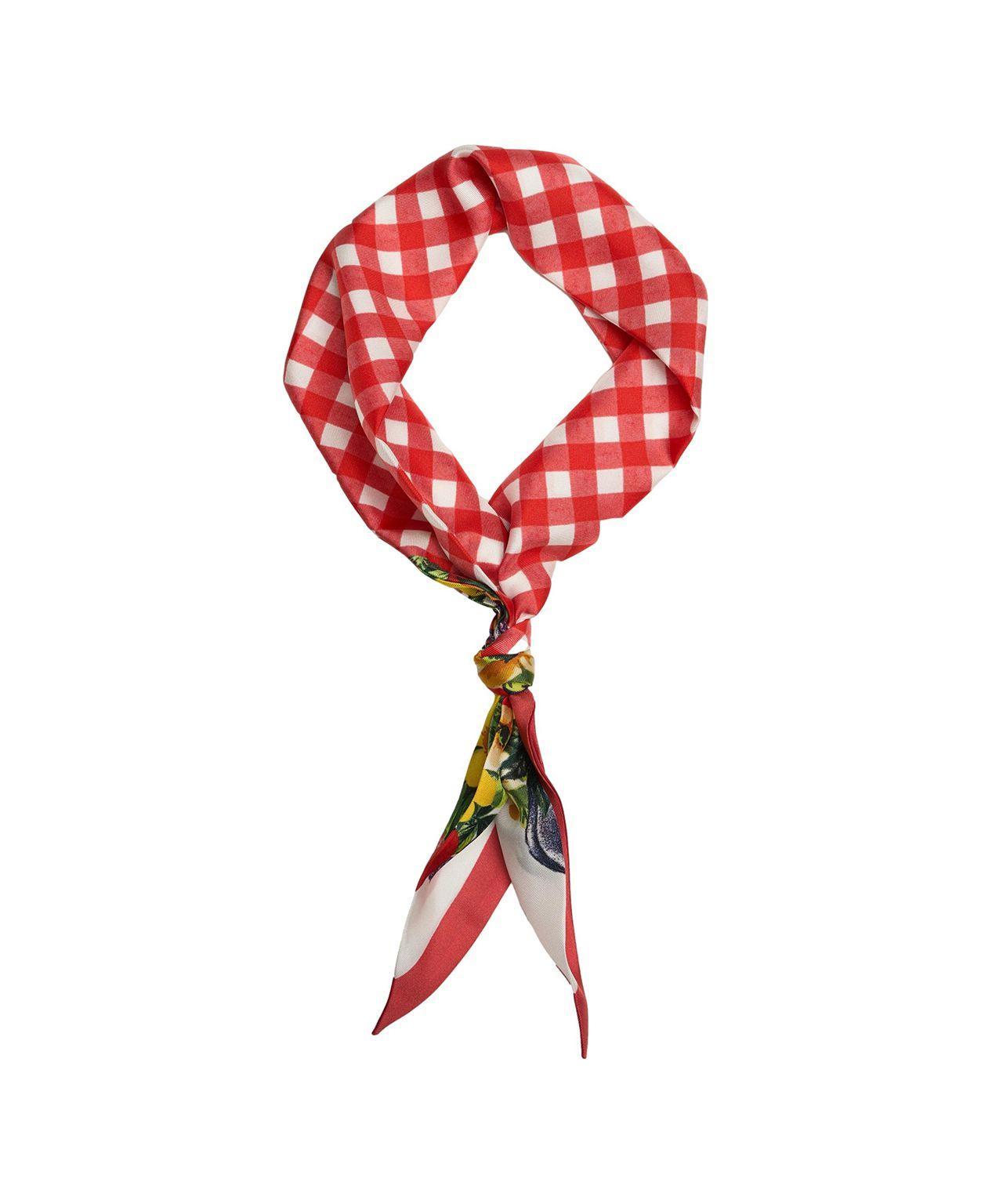 Silk foulard with print Product Image