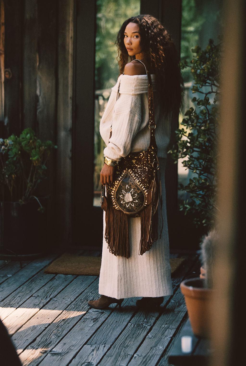 Pamela Beige Sweater Maxi Skirt Product Image