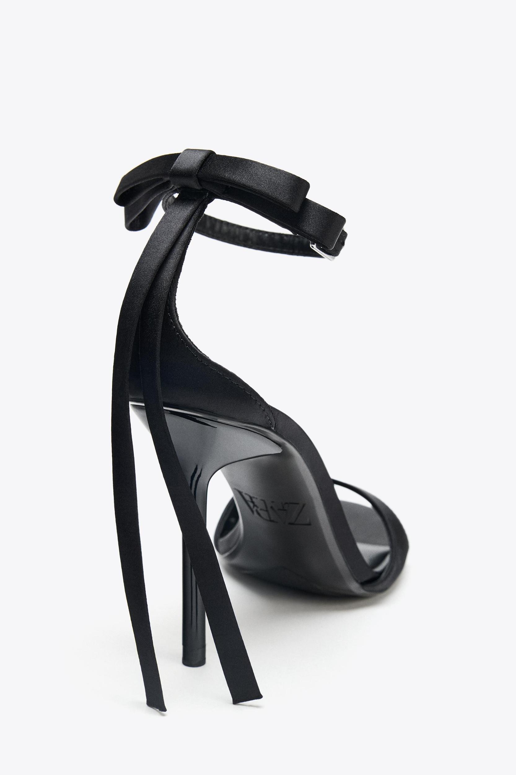 BOW ANKLE STRAP SANDALS Product Image
