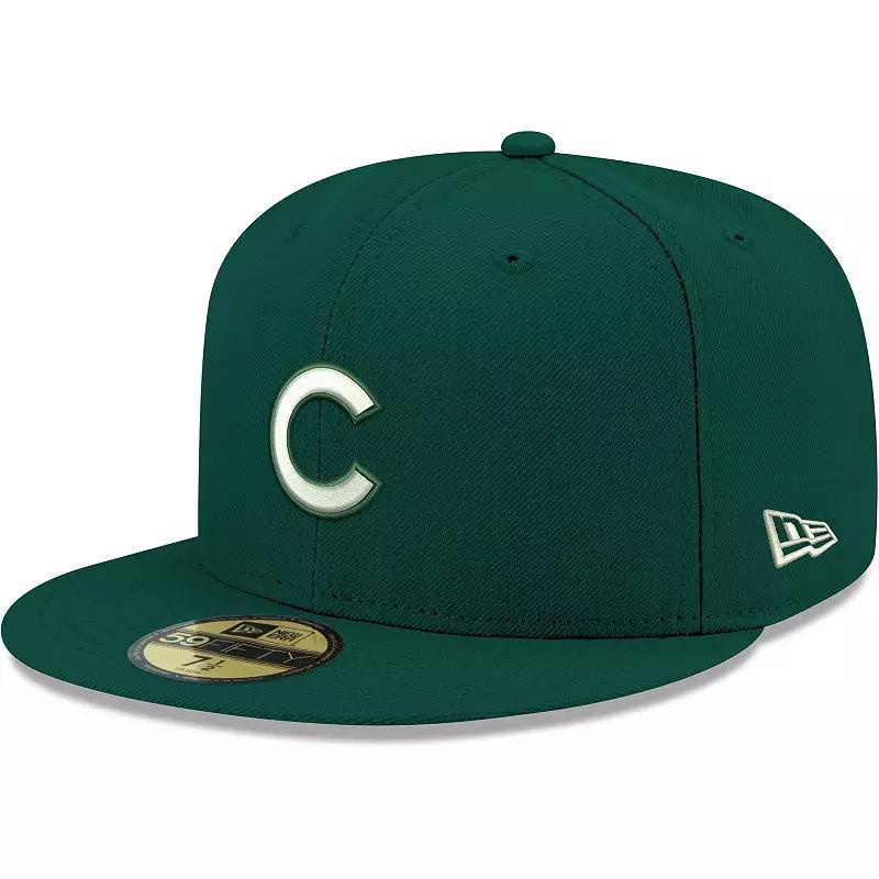 Mens New Era Chicago Cubs Logo White 59FIFTY Fitted Hat Product Image