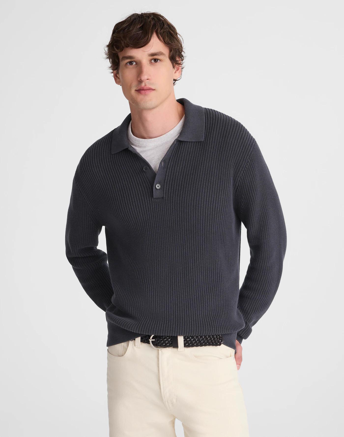 Cotton Shaker-Stitch Polo Product Image