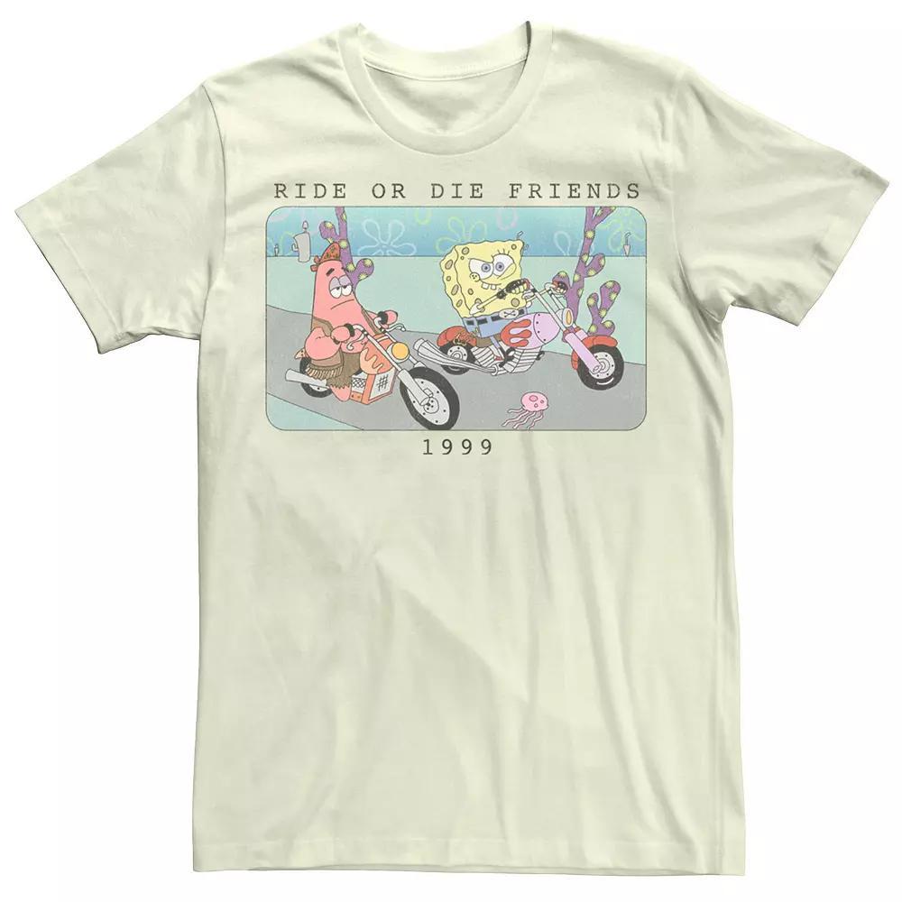 Mens Nickelodeon SpongeBob SquarePants Ride Or Die Friends 1999 Portrait Tee Product Image