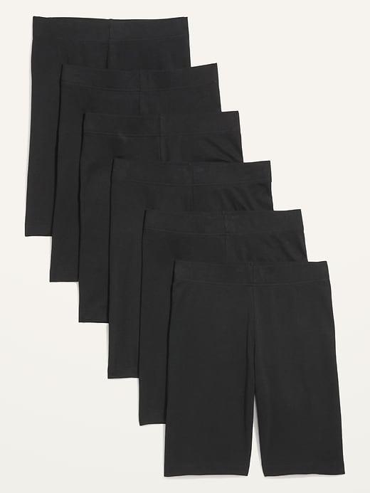 High-Waisted Biker Shorts 6-Pack for Women -- 8-inch inseam Product Image