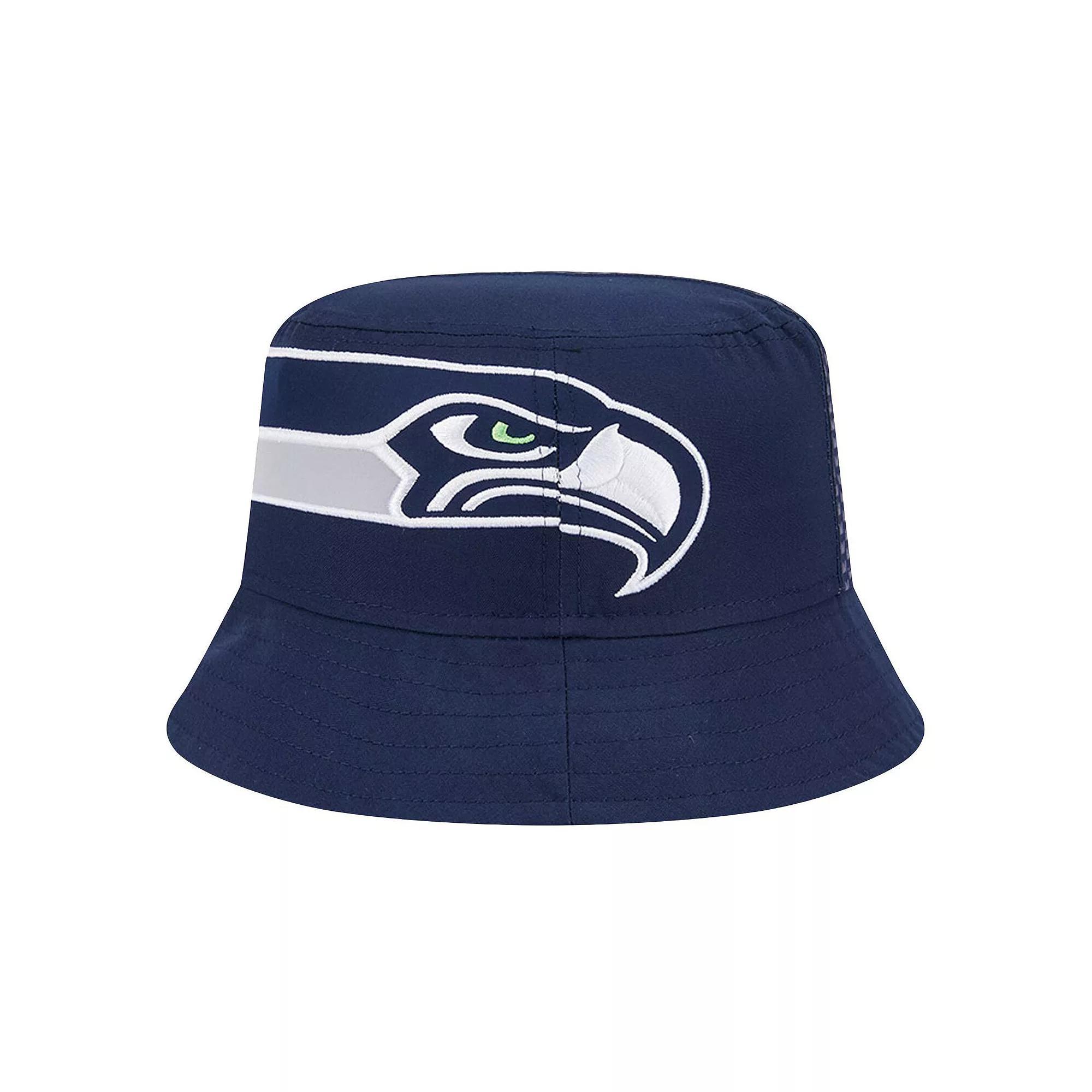 Men's New Era College Navy Seattle Seahawks Helmet Bucket Hat, Size: Large/XL, Team Product Image