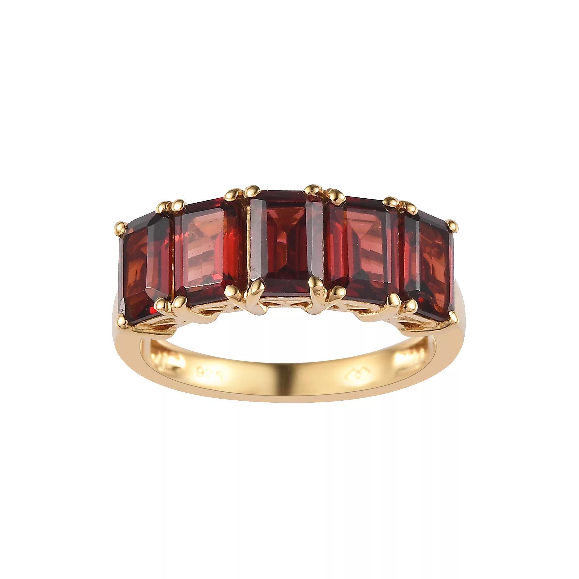 14k Gold Over Silver Natural Peridot Ring, Women's, Size: 8, Red Product Image