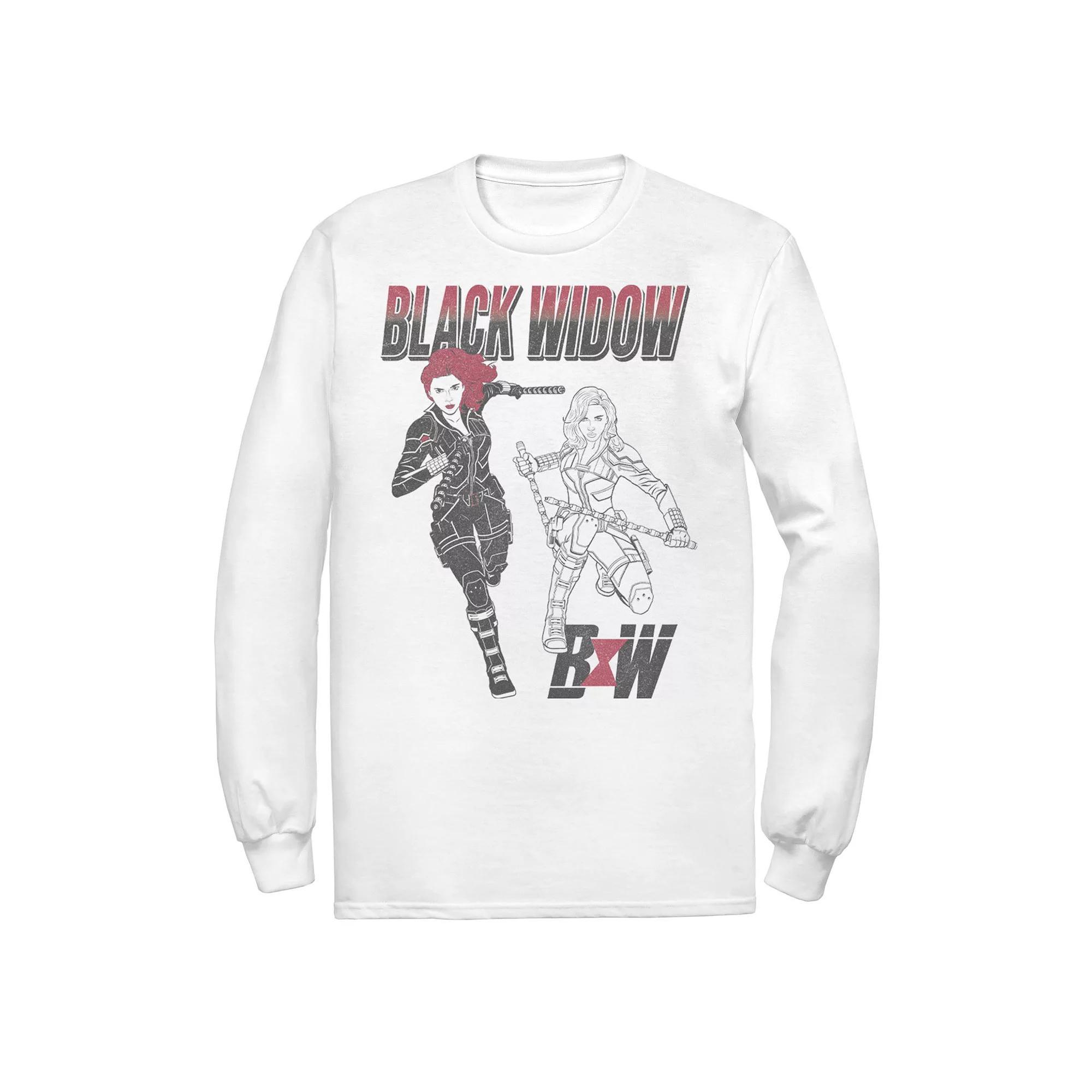 Men's Marvel Black Widow Graphic Tee, Size: Small, White Product Image