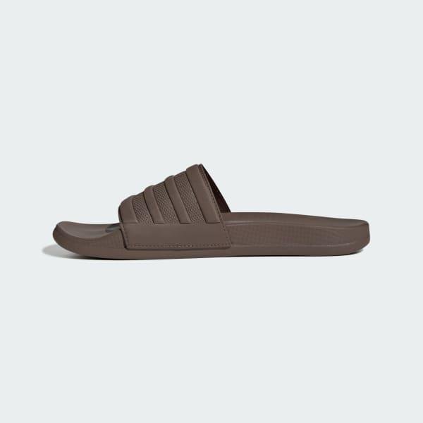 adidas Adilette Stripe Comfort Men's Slide Sandals, Size: 14, Earth Strata Product Image