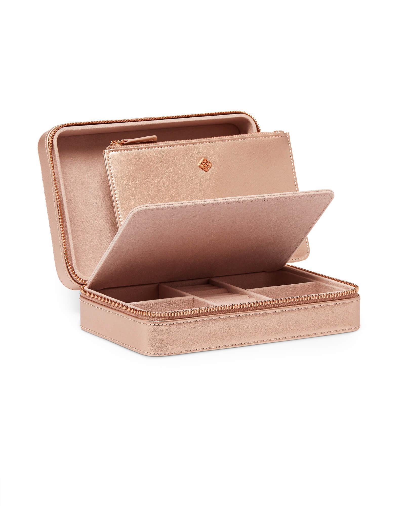 Medium Travel Jewelry Case in Rose Gold Product Image