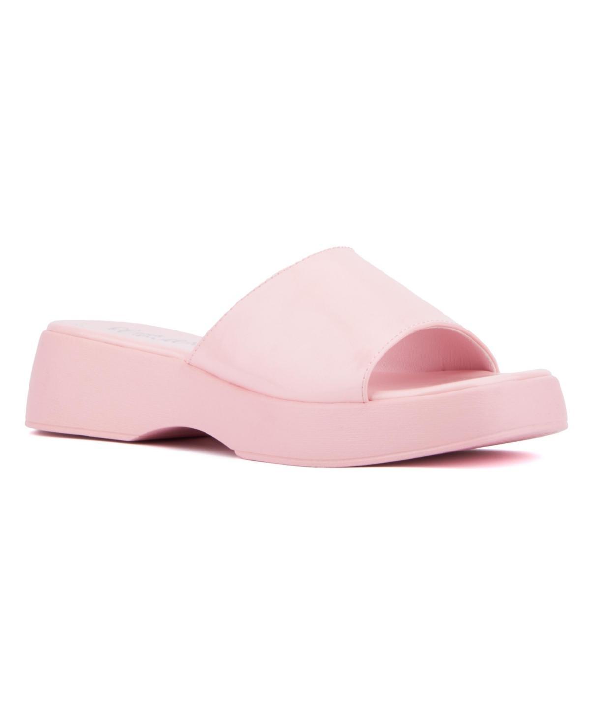 Olivia Miller Women's Ambition Platform Sandals, Size: 10, White Product Image