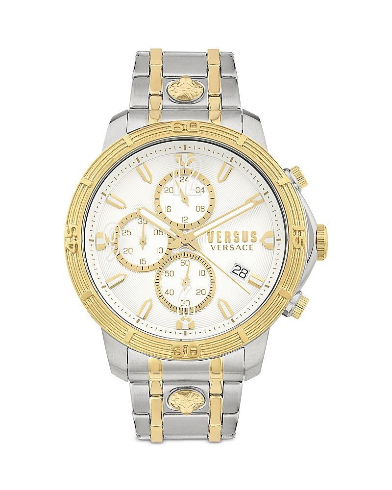 VERSUS Versace Versace Men's Two-Tone Leather Strap Watch, 46mm in Two Tone at Nordstrom Product Image