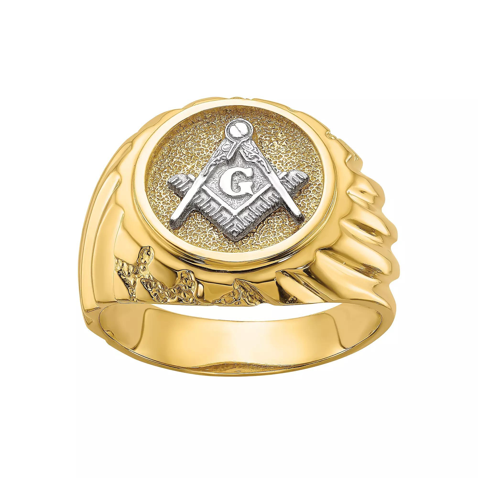 Masonic Collection Mens 10k Gold Two-tone Ring 10k Two Tone Product Image
