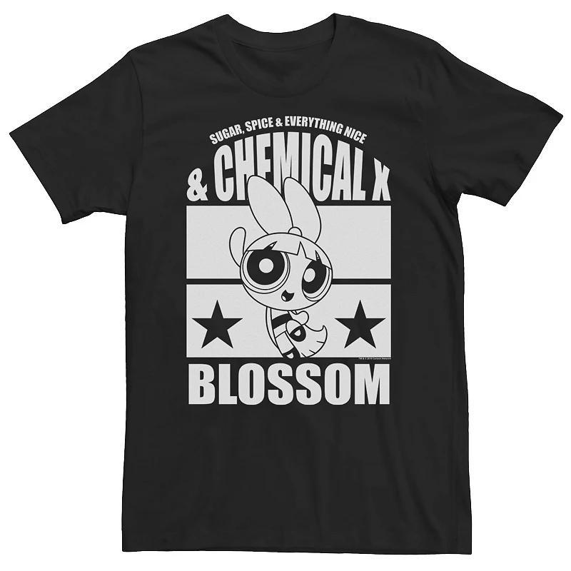 Big & Tall Cartoon Network The Powerpuff Girls Chemical X Blossom Tee, Men's, Size: Large Tall, Black Product Image