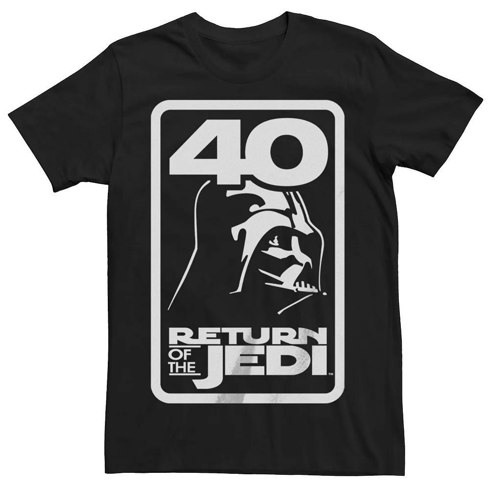 Men's Star Wars The Return Of The Jedi Darth Vader Badge Logo Tee, Size: Large, Black Product Image