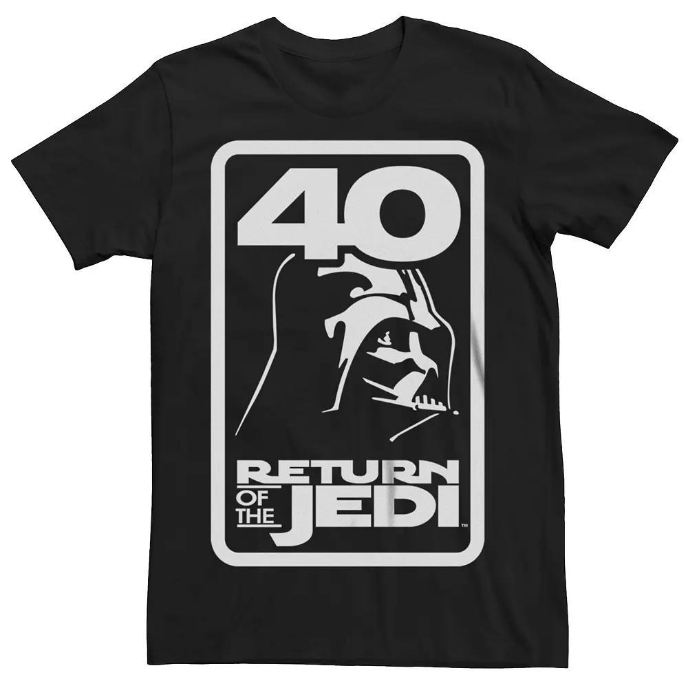 Men's Star Wars The Return Of The Jedi Darth Vader Badge Logo Tee, Size: Large, Black Product Image