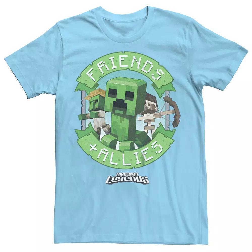 Men's Minecraft Legends Mobs Friends And Allies Graphic Tee, Size: Small, Light Blue Product Image
