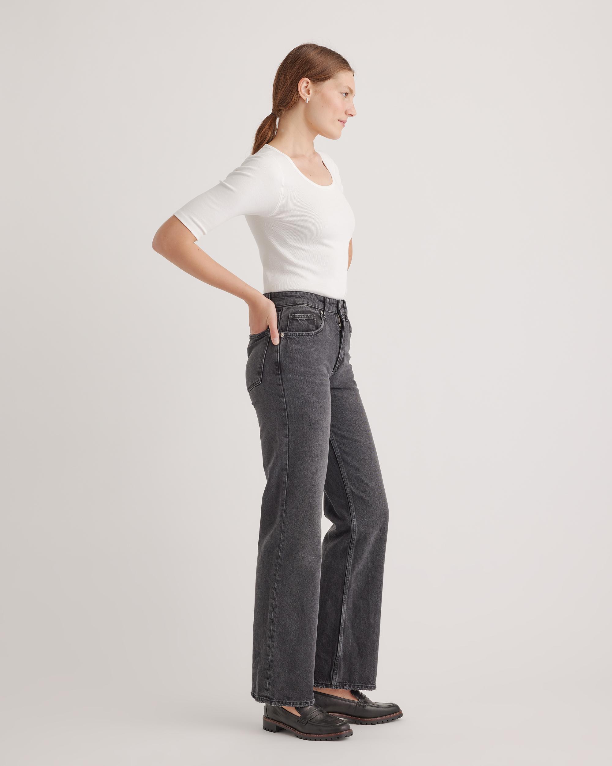 Quince | Women's Micro-Rib Elbow Sleeve T-Shirt Size XS, Organic Cotton Product Image